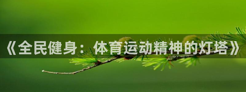 3377体育中国官方网站入口：《全民健身：体育运动精神的灯塔》
